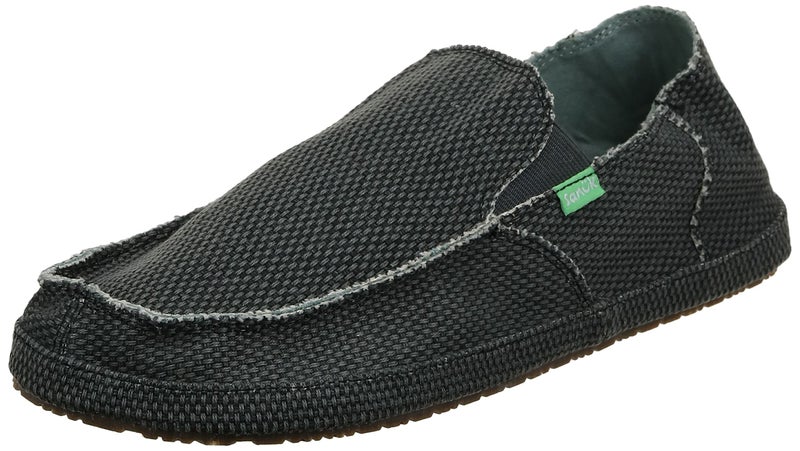 Sanuk Mens Rounder Loafer | Mens Shoes | Slip On Shoes for Men | Men's Slip-on Loafers | Comfort Footbed, Pirate Black, 11 - Image 1